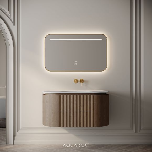 Belgravia II Vanity Unit & Stone Basin 1000mm Smoked Oak